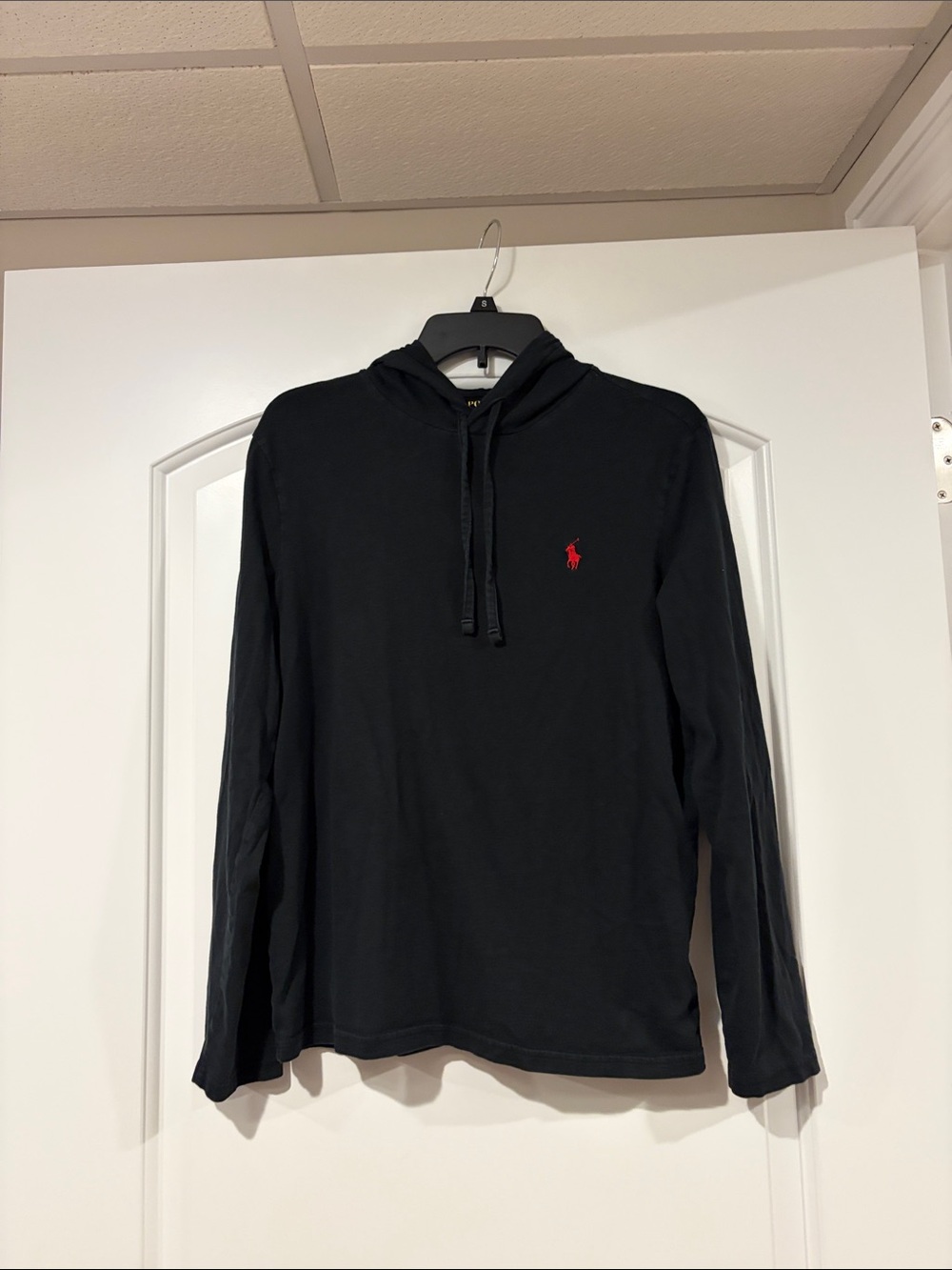 Men’s Polo Ralph Lauren Black Hooded Shirt